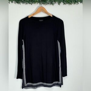 J.Jill Women's Size XS Black Long Sleeve Tunic Top Wearever Collection